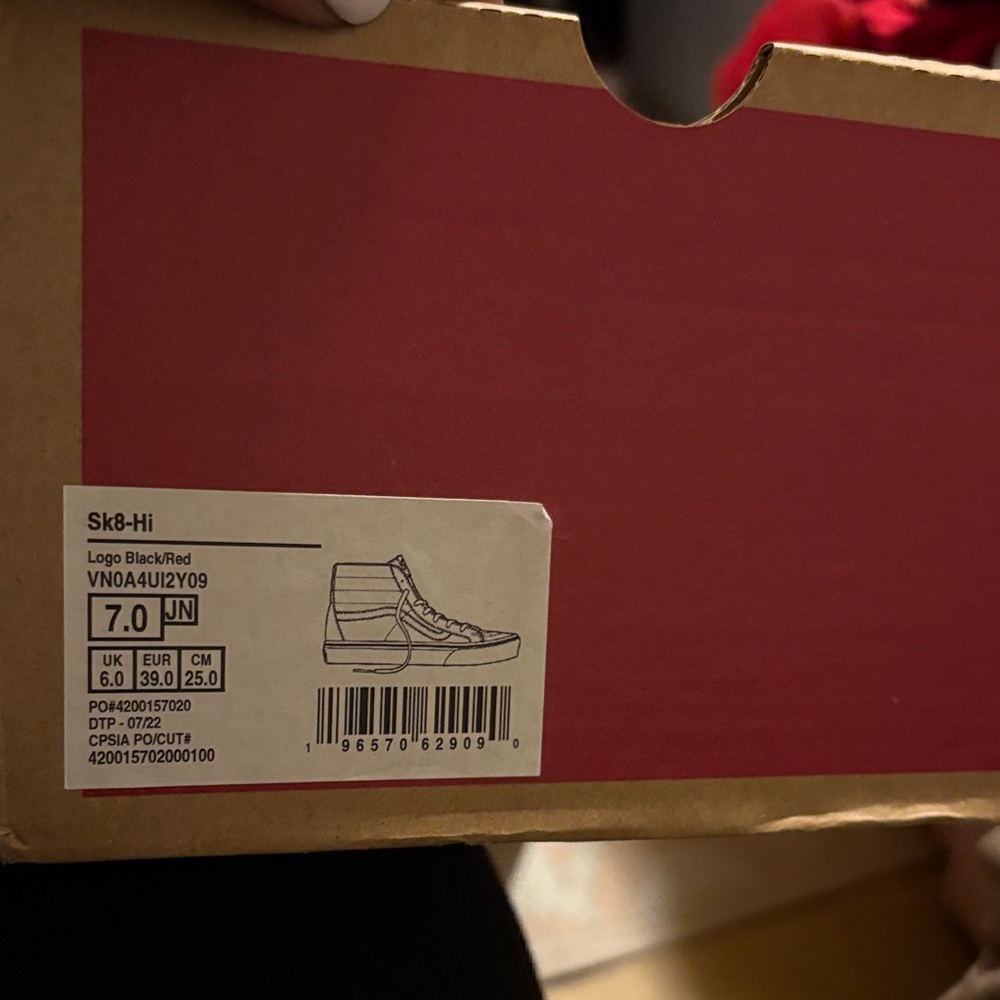 Vans Red and Black Checkered High-Tops - Picture 3 of 4